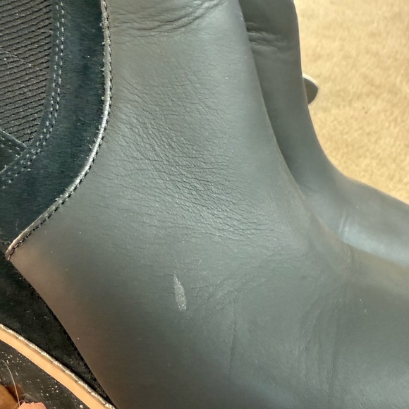 Toms Sutton Black Wedge Ankle Boots-Like New-Size 11 - Picture 8 of 14